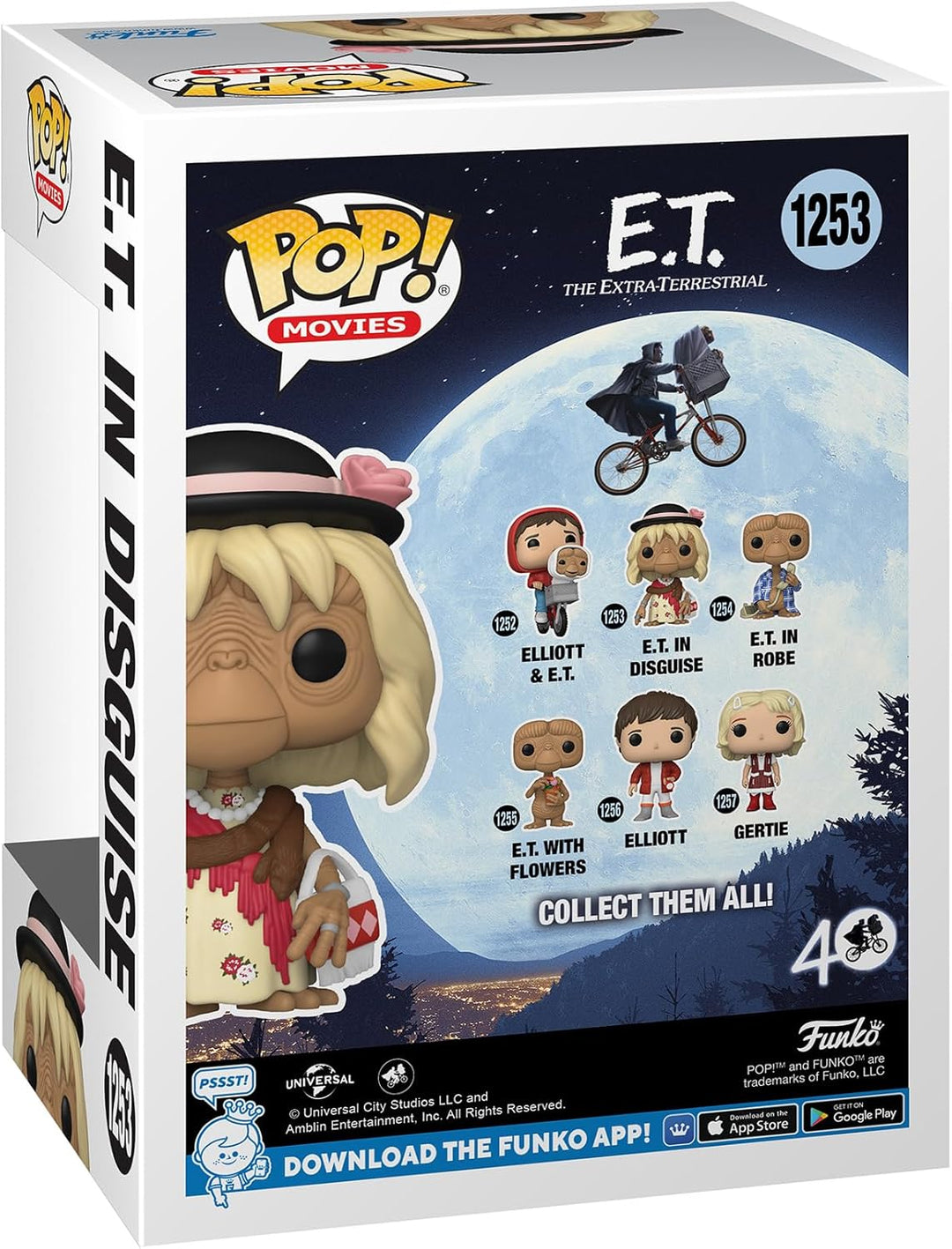 Funko Pop! Movies: E.T. 40th - E.T. in Disguise - E.T. The Extra Terrestrial - Vinyl-Sammelfigur - G