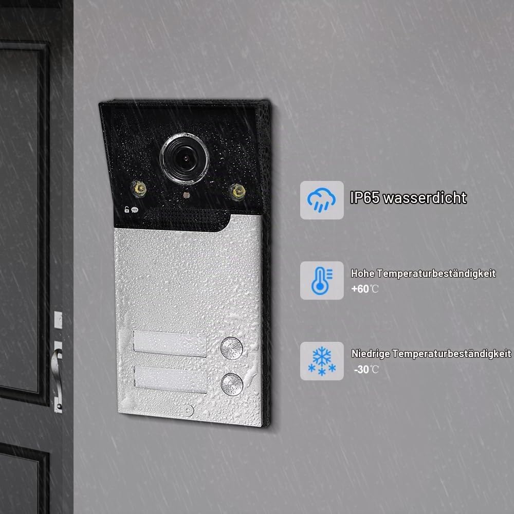 WiFi Video Tür Telefon Gegensprechanlage System 1080P HD Türklingel Kamera IR Nachtsicht mit 7 Zoll