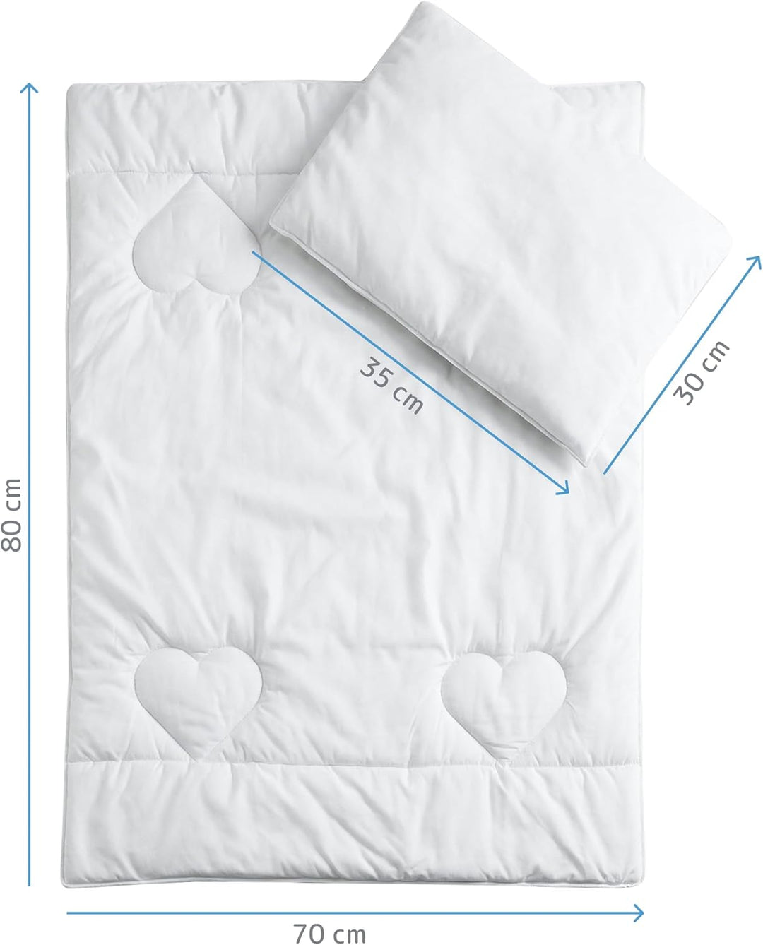 Baby Comfort Gestepptes Kleinkind-Bettwäsche-Set, 4 Tog und flaches Kissen, 80 x 70 cm (12 Monate +)