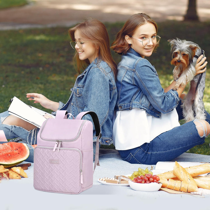 17L Kühlrucksack Damen, Thermo Rucksack Klein, Thermo Kühltasche Rucksack für Camping Picknick Stran