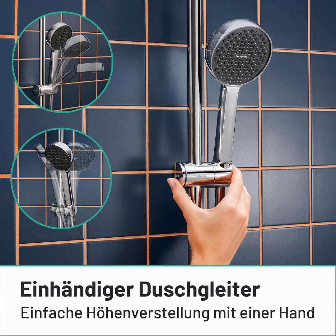 hansgrohe Activera S - Duschset mit Duschkopf wassersparend (EcoSmart, 1 Strahlart), Duschschlauch (