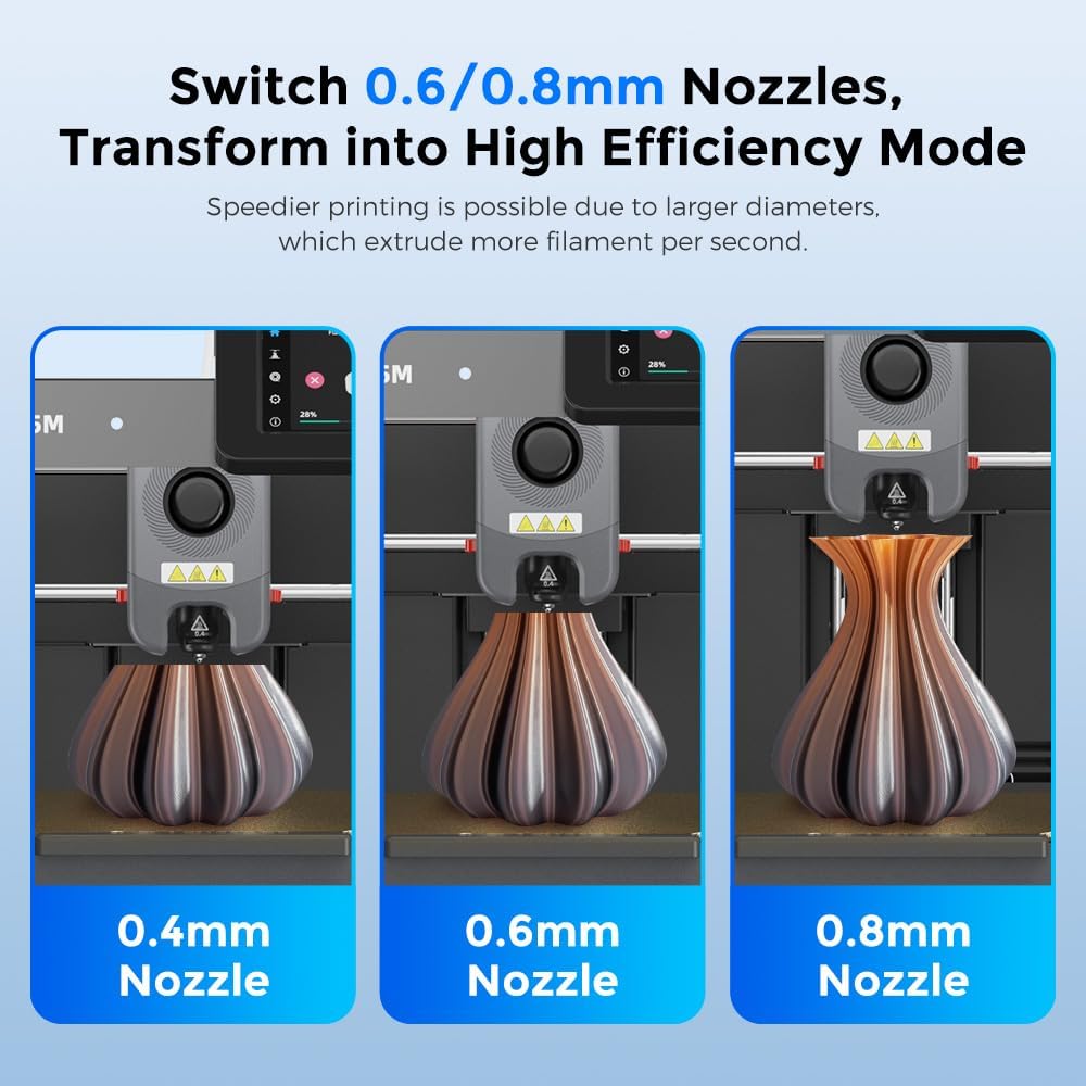 FLASHFORGE Adventurer 5M 3D Drucker, Voll Auto-Kalibrierungsdruck mit 1-klick Max 600mm/s Geschwindi