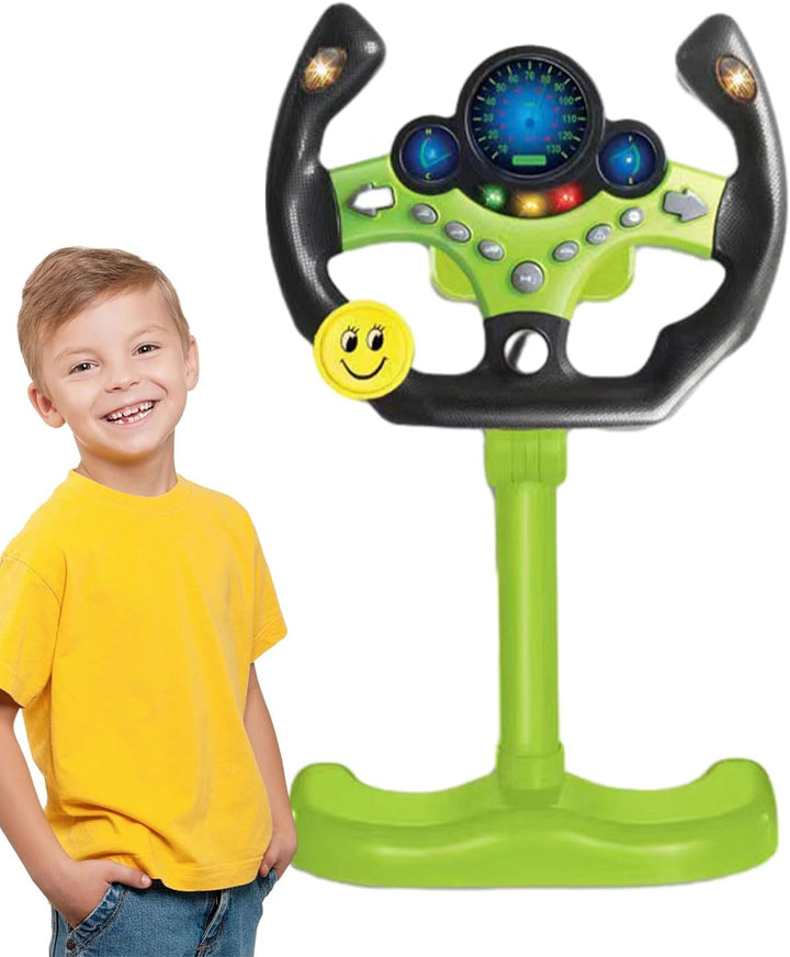 Portables Kinder Lenkradspielzeug, Simulation eines Autolenkrades mit interessanten Geräuschen und M