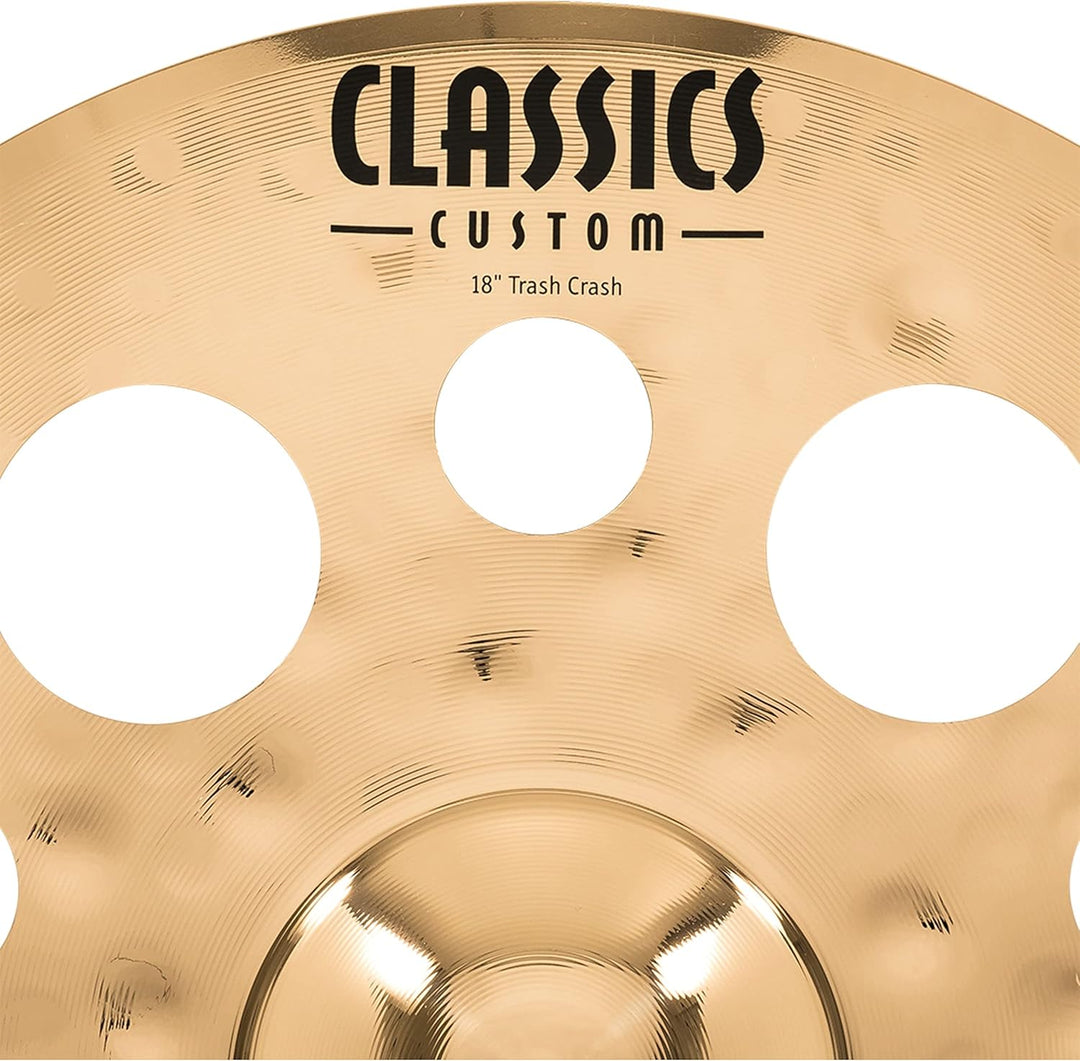 Meinl Cymbals Classics Custom Brilliant Trash Crash 18 Zoll (Video) Schlagzeug Becken (45,72cm) B12