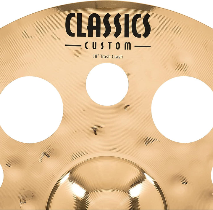 Meinl Cymbals Classics Custom Brilliant Trash Crash 18 Zoll (Video) Schlagzeug Becken (45,72cm) B12