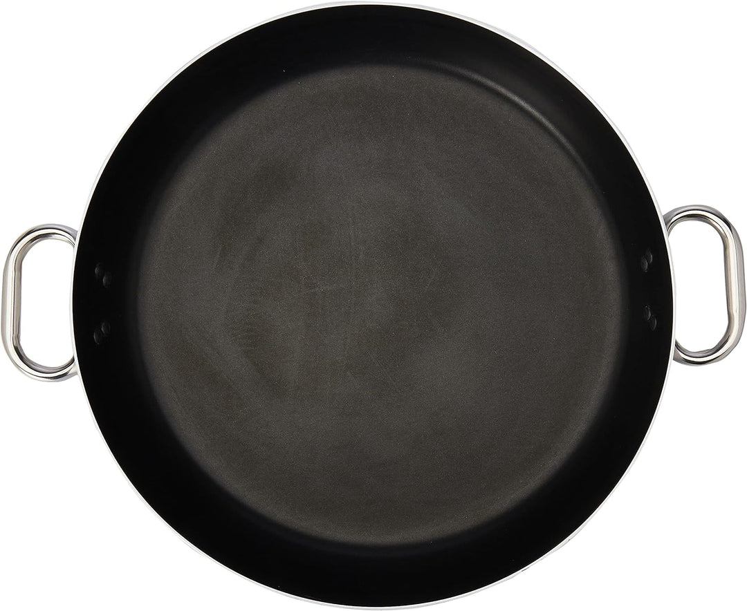 Pentole Agnelli ALSA110S50 Pfanne aus Aluminium und Teflon mit Griffen aus Edelstahl, 50 cm, 50 cm