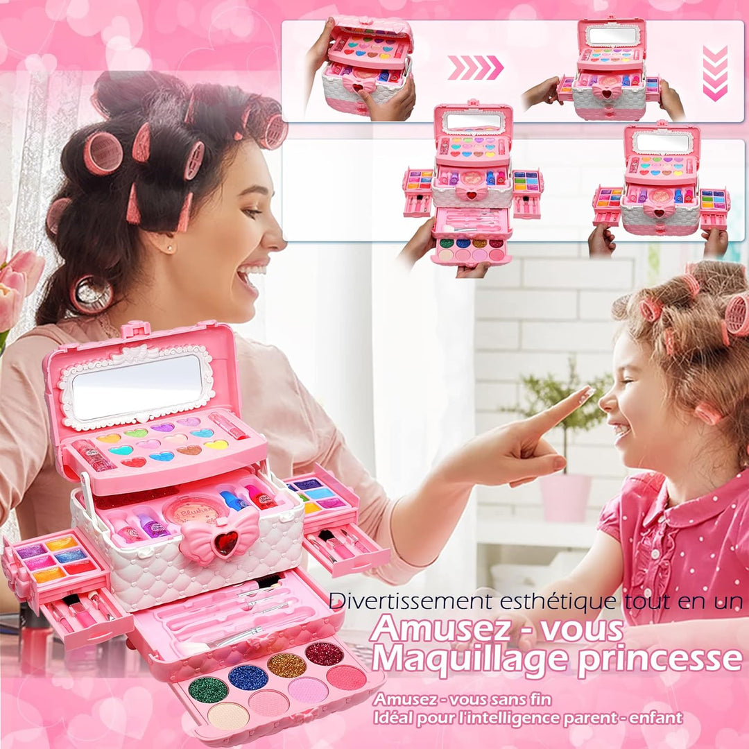 Kinderschminke Set Kinder - Kinder Schminkset M、dchen,Kinder Schminkkoffer dchen Spielzeug, Hallowee