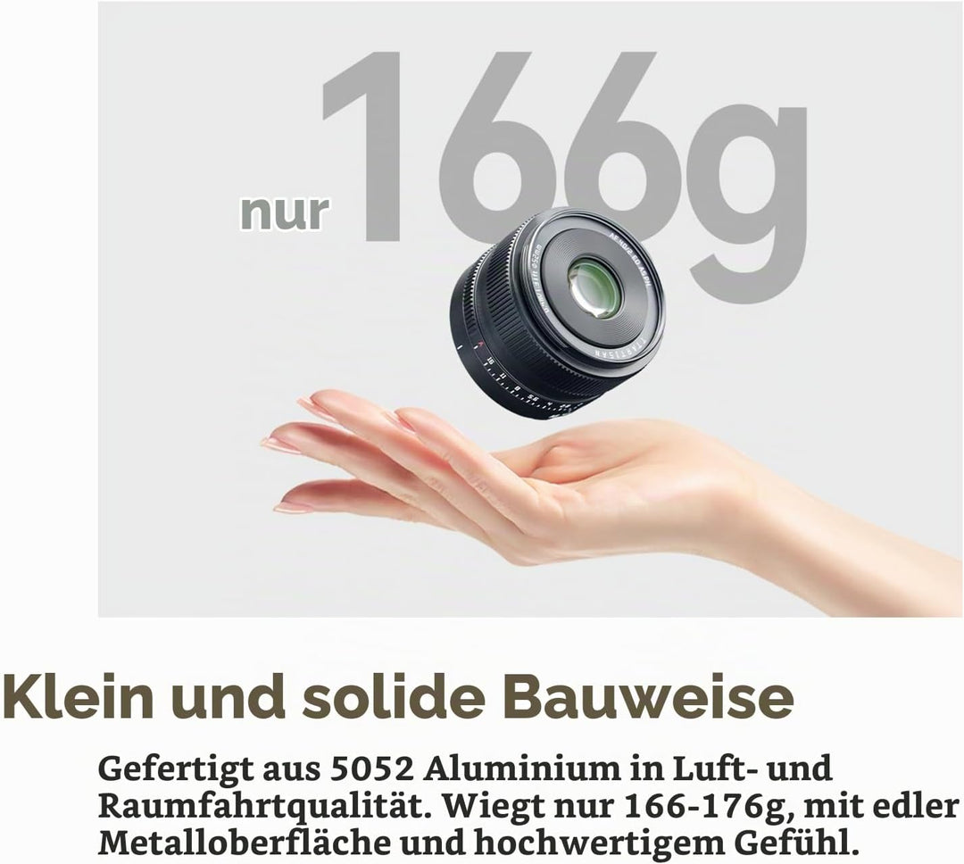 TTARTISAN AF 40 mm f/2 Silber für E-Mount, Vollformat 40 mm f2 Prime Objektive für FE-Mount (E, Silb