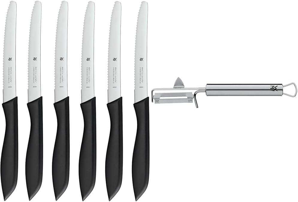 WMF Classic Line Frühstücksmesser Set 6-teilig, 23 cm & Profi Plus Kartoffelschäler Pendelklinge 19