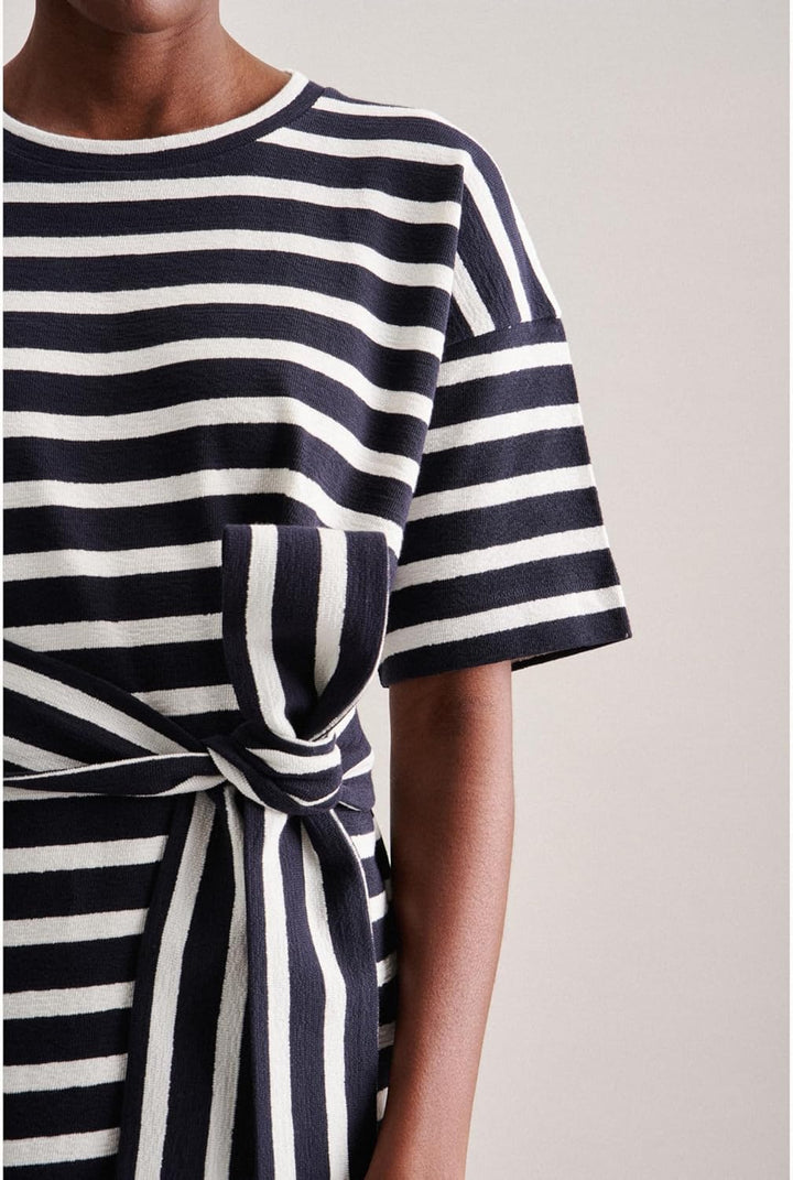 Seidensticker Damen Regular Fit Blusenkleid Kurzarm Kleid 34 Dunkelblau, 34 Dunkelblau