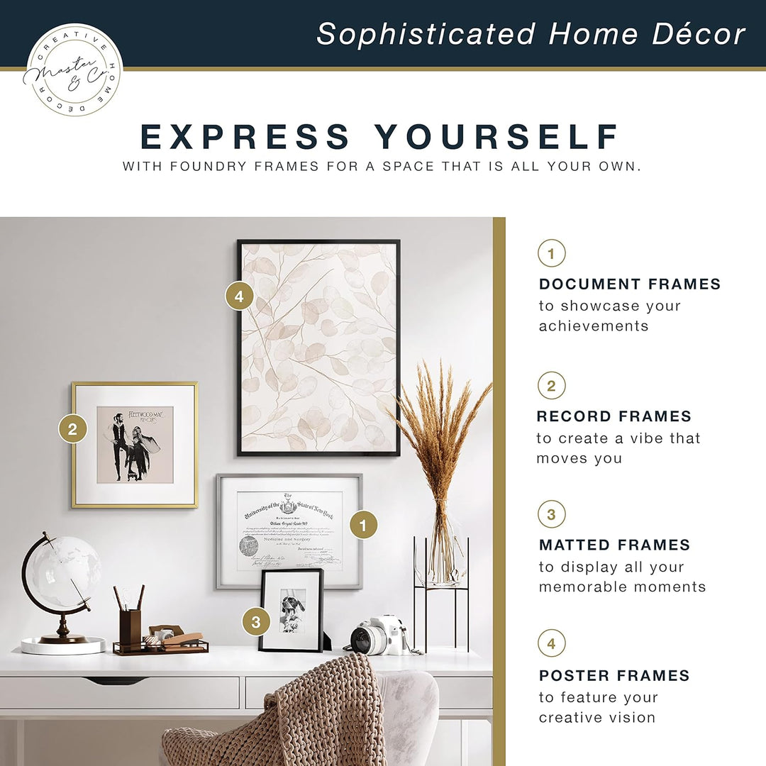 MCS Foundry Gallery Wandrahmen Galeriewandrahmen, schwarz, 8 x 10 in matted to 4 x 6 in 8 x 10 in ma