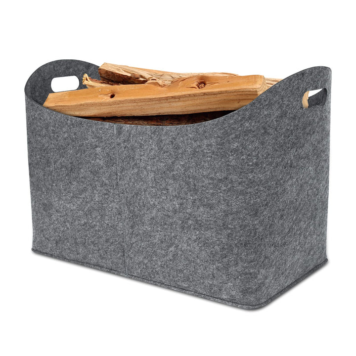 Froadp 2 Stück Filztasche Filzkorb für Kaminholz Einkaufstasche aus Filz Multifunktionale Filztasche
