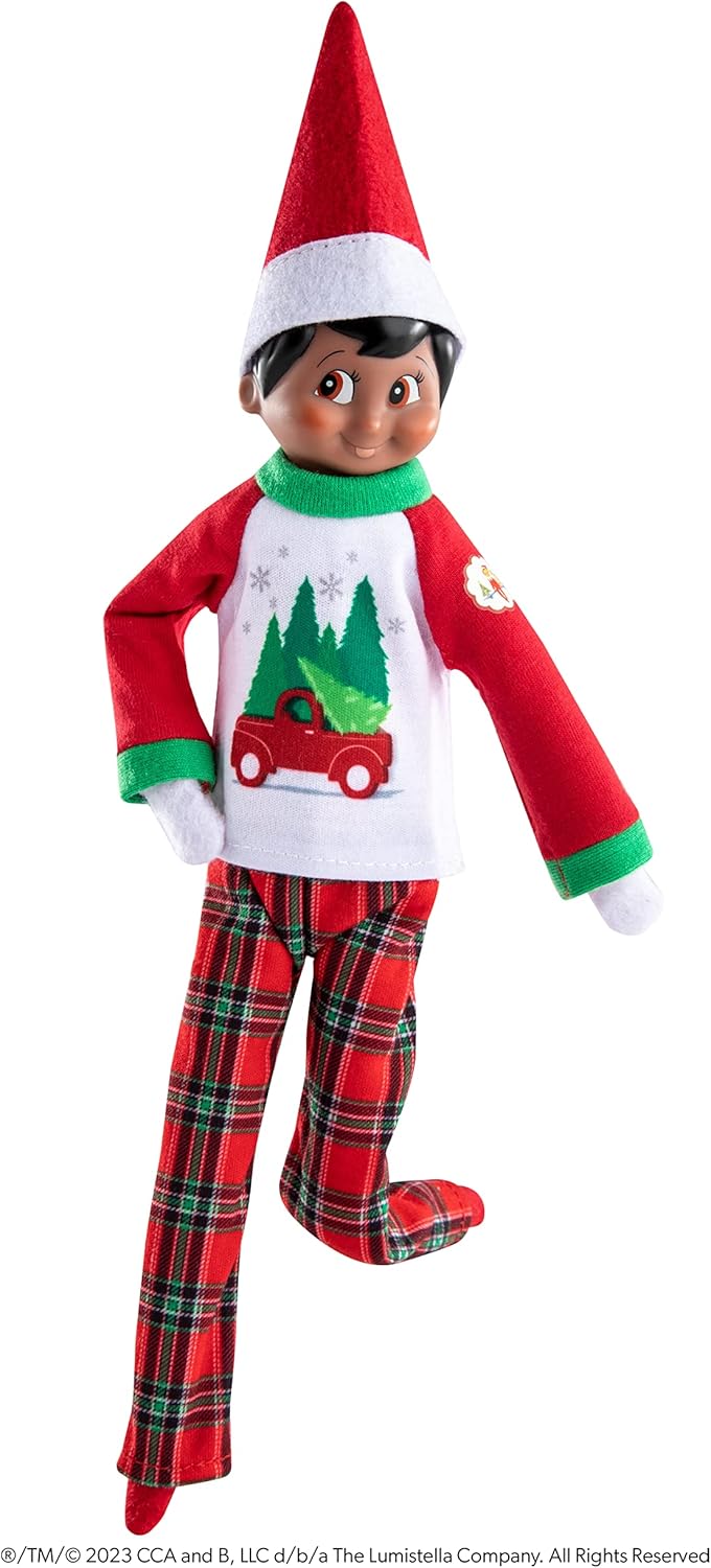 The Elf on the Shelf Claus Couture® Weihnachtsbaum Pyjama | Oberteil mit Weihnachtsbaum-Motiv & Kari