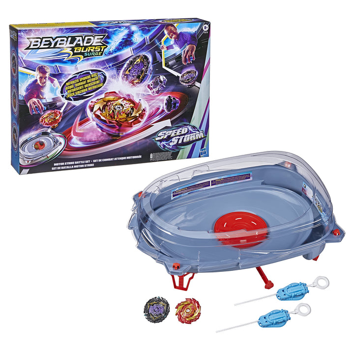 Beyblade Burst Surge Speedstorm Motor Strike Battle Set – Battle Spielset mit motorisierter Beystadi