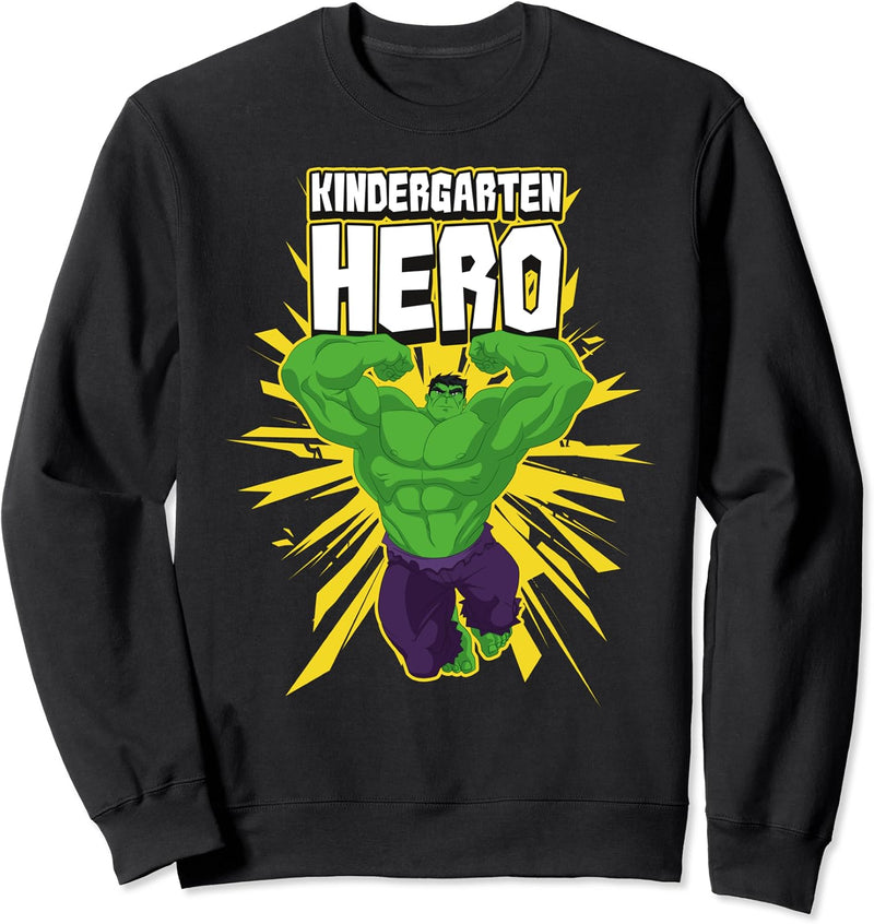Marvel The Incredible Hulk Kindergarten Hero School Text Sweatshirt
