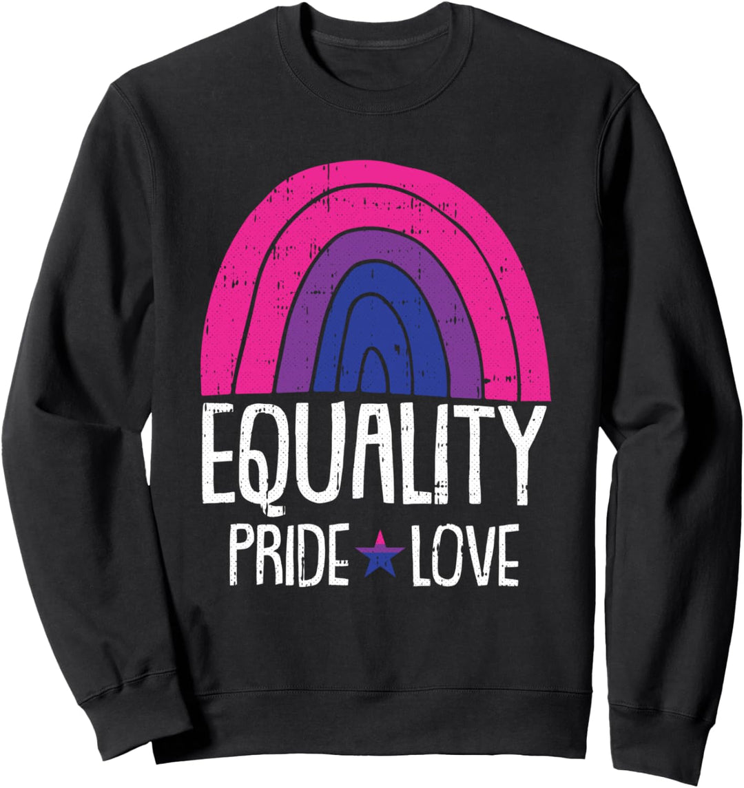 Equality Pride Love Bisexual Pride Rainbow Flag LGBT-Q Ally Sweatshirt