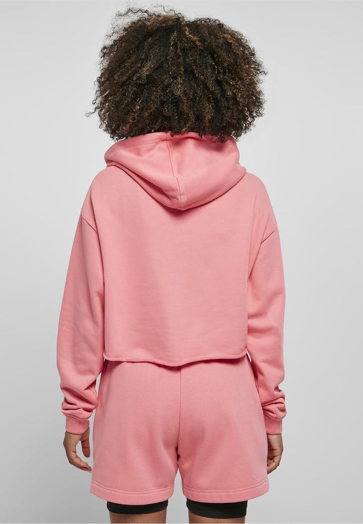 Starter Black Label Damen Kapuzenpullover Ladies Starter Cropped Hoody, Farbe pinkgrapefruit, Grösse