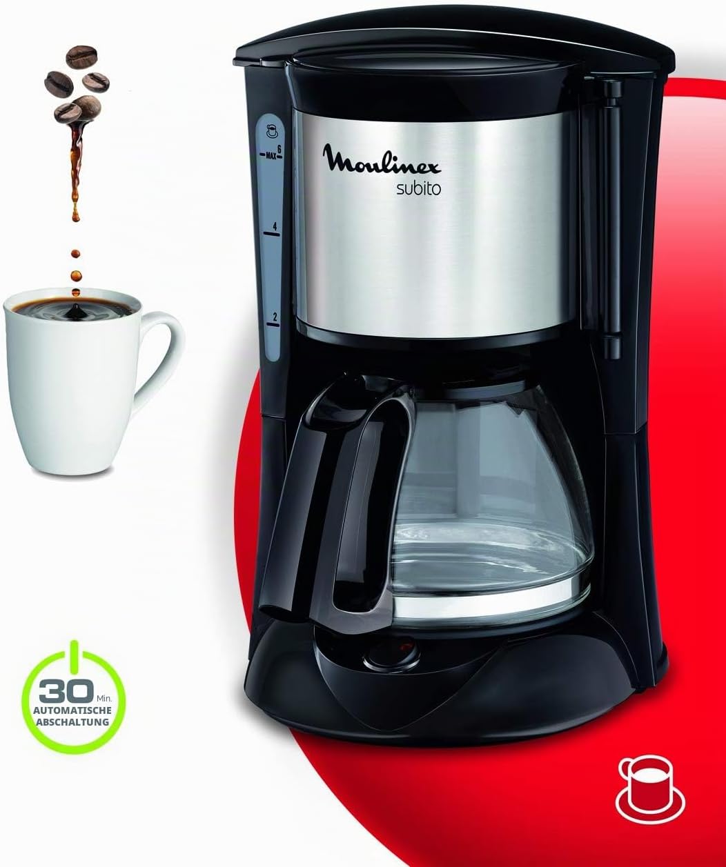 Moulinex FG150813, Schwarz/Edelstahl one size Schwarz /
