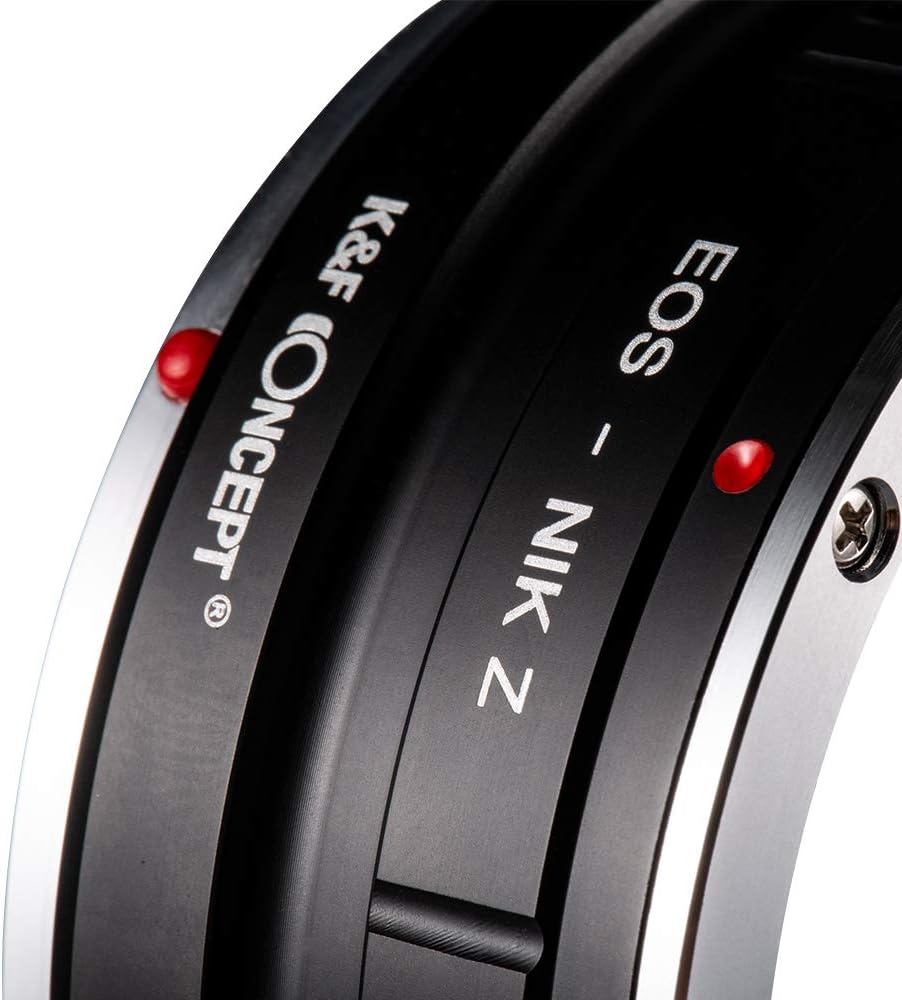 K&F Concept EOS-NIK Z Bajonettadapter Objektiv Ring für Canon EOS EF EF-S Objektiv auf Nikon Z 7 und