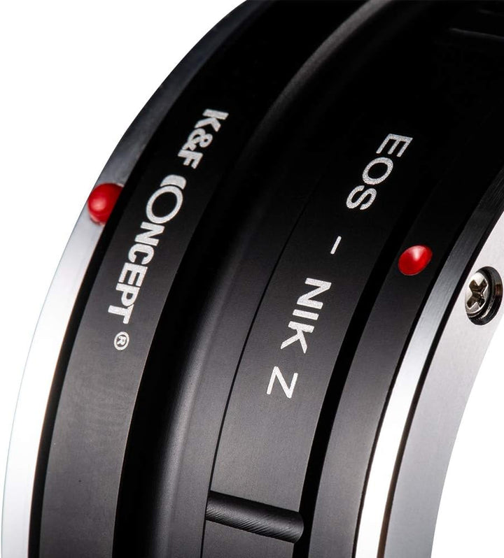K&F Concept EOS-NIK Z Bajonettadapter Objektiv Ring für Canon EOS EF EF-S Objektiv auf Nikon Z 7 und