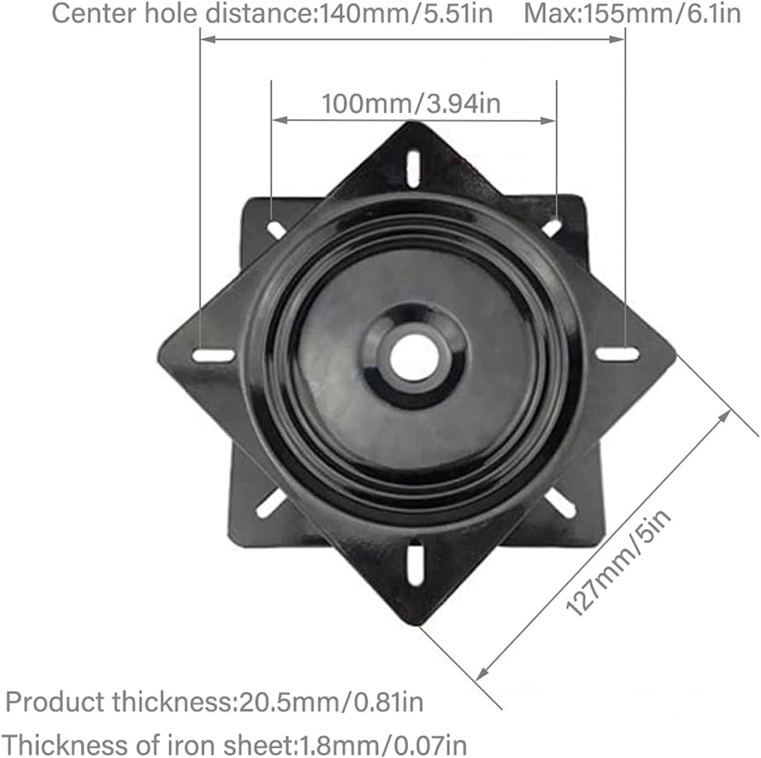LZYKJGS Universal Möbel Drehteller, Metall Möbel Drehteller, Drehbeschlag Schwerlast, 360° Grad Swiv
