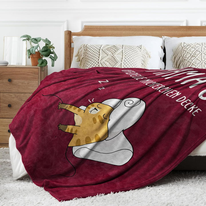 Juratar Muttertagsgeschenke für Mama – Lustige Kuscheldecke für Mutter in besonders weicher Qualität