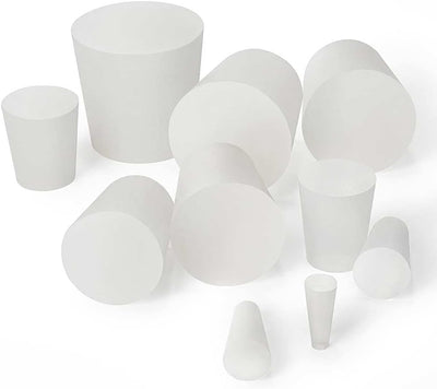 Tuuters 10x Silikonstopfen im Set, Konische Stopfen, Pfropf, Gummistopfen (30 x Ø32 x 26 mm), 30 x Ø