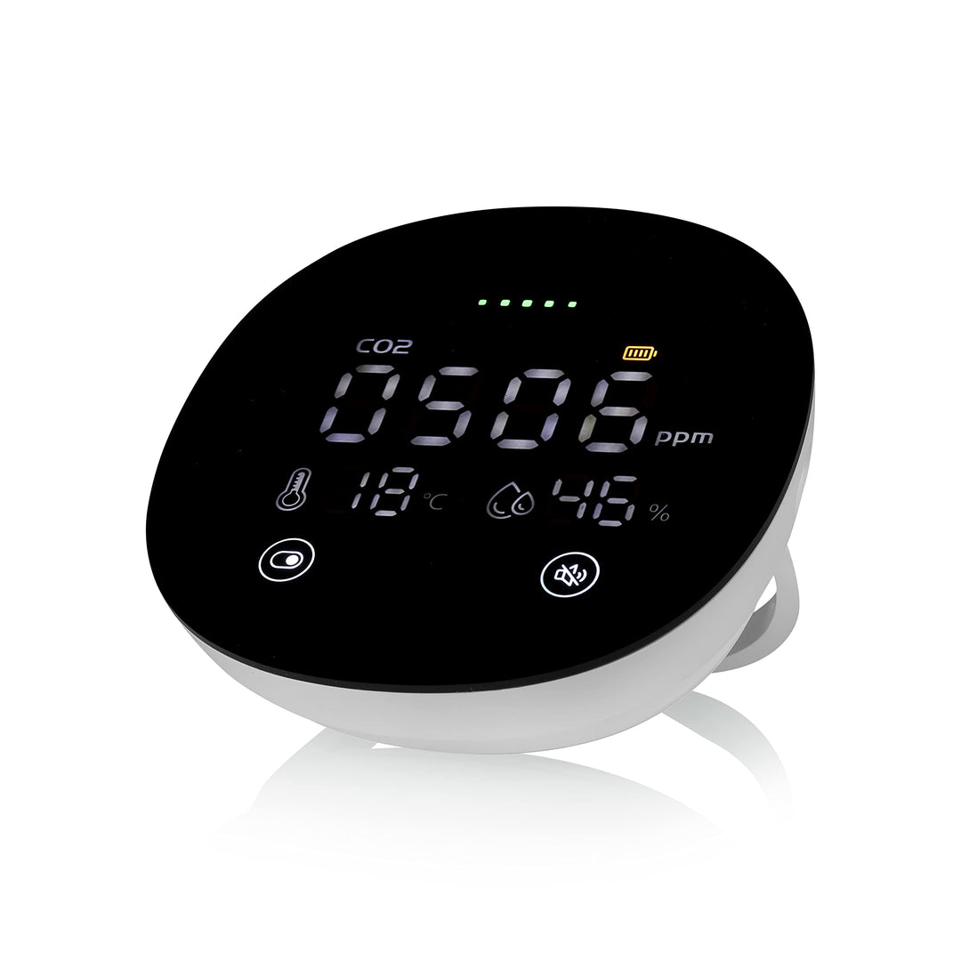 Smartwares 3-in-1 Luftqualitätsmelder FGA-13950 - CO2, Temperatur und Luftfeuchtigkeit - 78 DB – mit