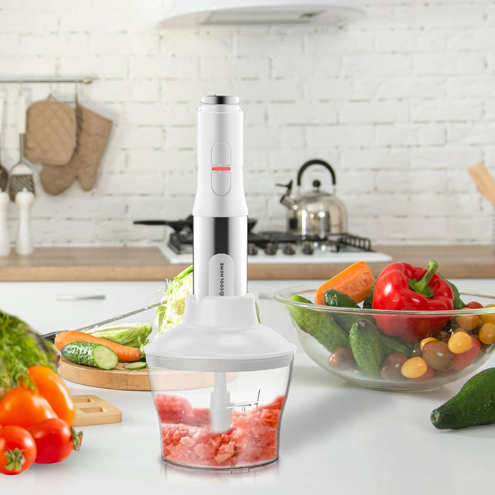 Powerblend M2 Stabmixer - 4-in-1 Stabmixer-Set - 1200W - Weiss, Weiß
