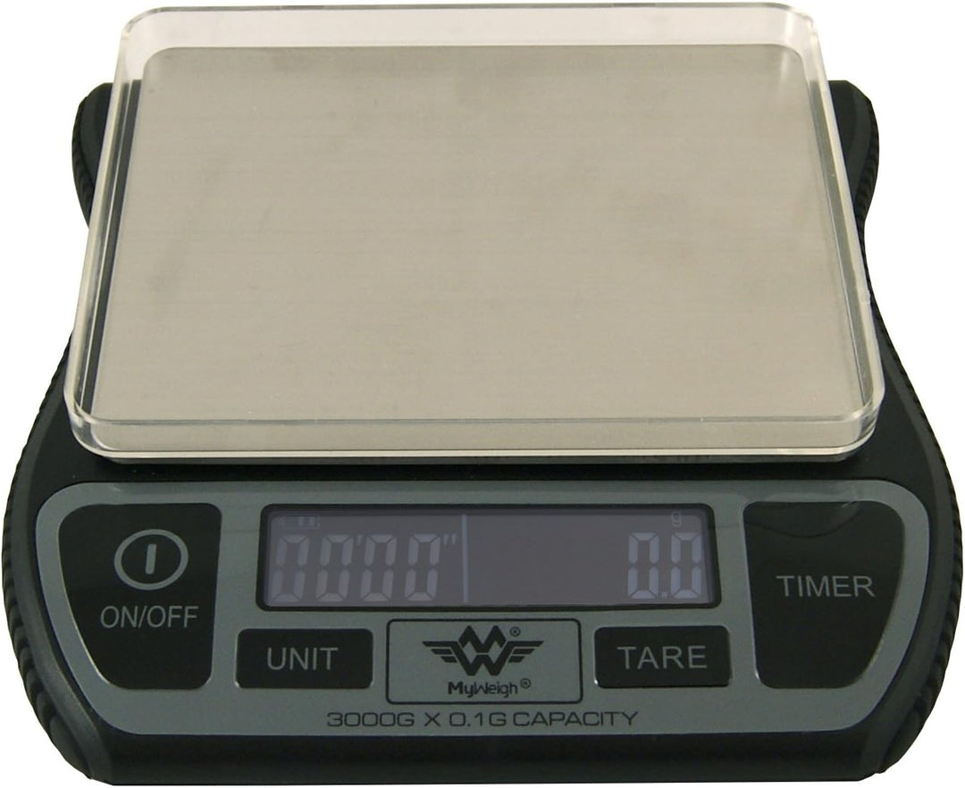 My Weigh Barista Waage Wasserfeste Küchenwaage mit Timer & USB wiederaufladbar 3000 g x 0,1 g
