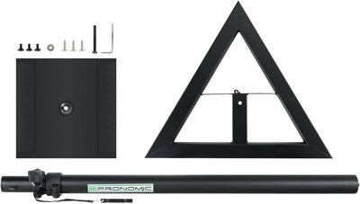 Pronomic SLS-10 Stativ für Studio Monitor Ständer (Höhenverstellbar 80 cm bis 130 cm, Dreiecksbasis,