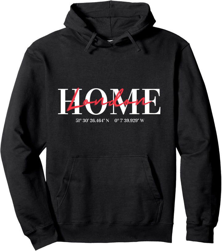 London Heimatstadt koordiniert Home City Koordinaten Pullover Hoodie
