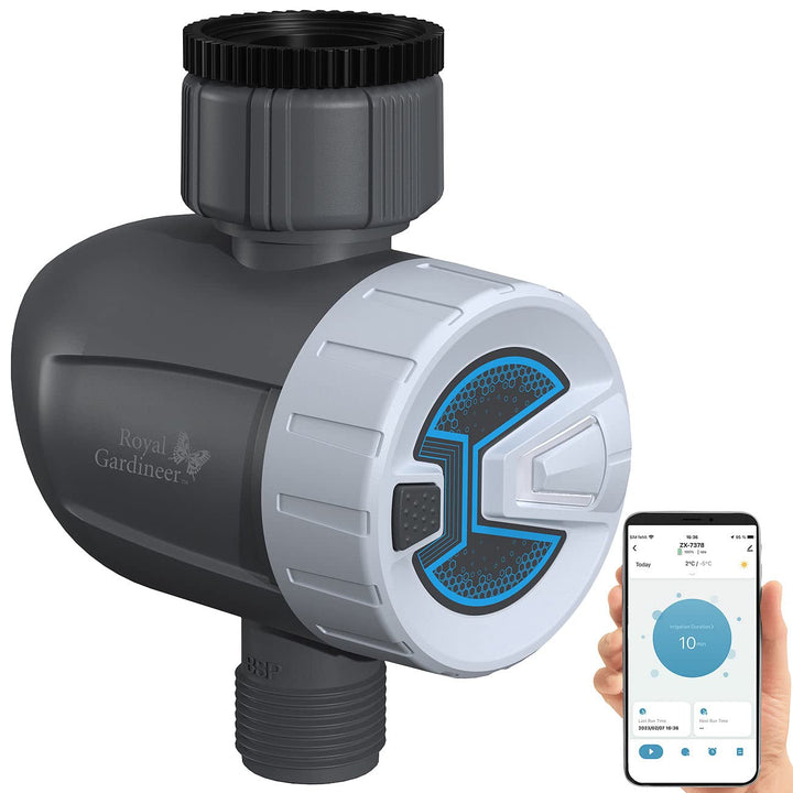Royal Gardineer Wassercomputer: Smarter programmierbarer Bewässerungscomputer mit Bluetooth 5 & App