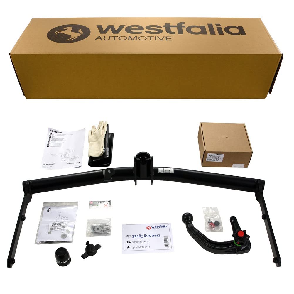 Westfalia Abnehmbare Anhängerkupplung für VW Touran (inkl Cross) (BJ 03/2003-09/2015) - im Set mit 1