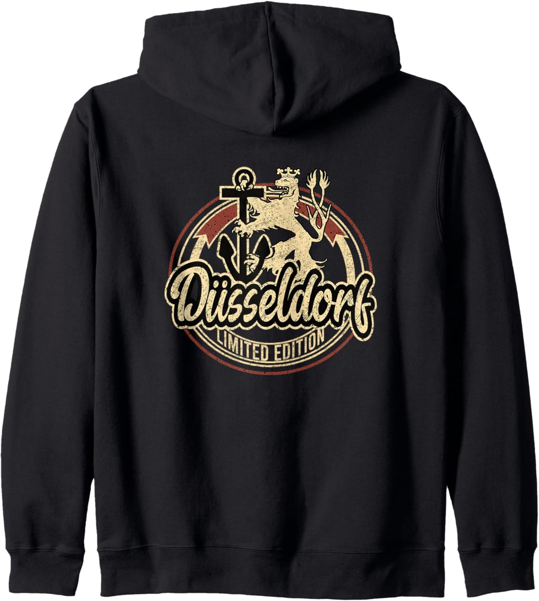 Düsseldorf Retro Logo Kapuzenjacke