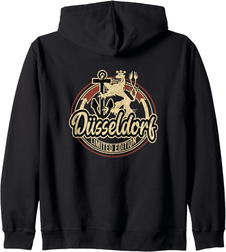 Düsseldorf Retro Logo Kapuzenjacke