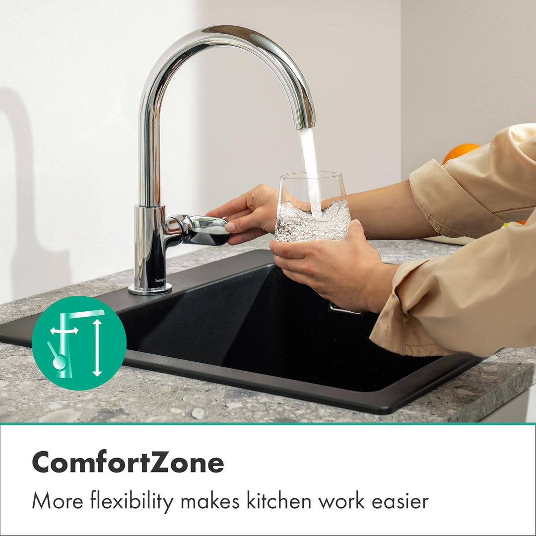 hansgrohe Vernis Blend M35 - Küchenarmatur, 1 Stahlart, Wasserhahn Küche mit Auslaufhöhe 210 mm, Mis