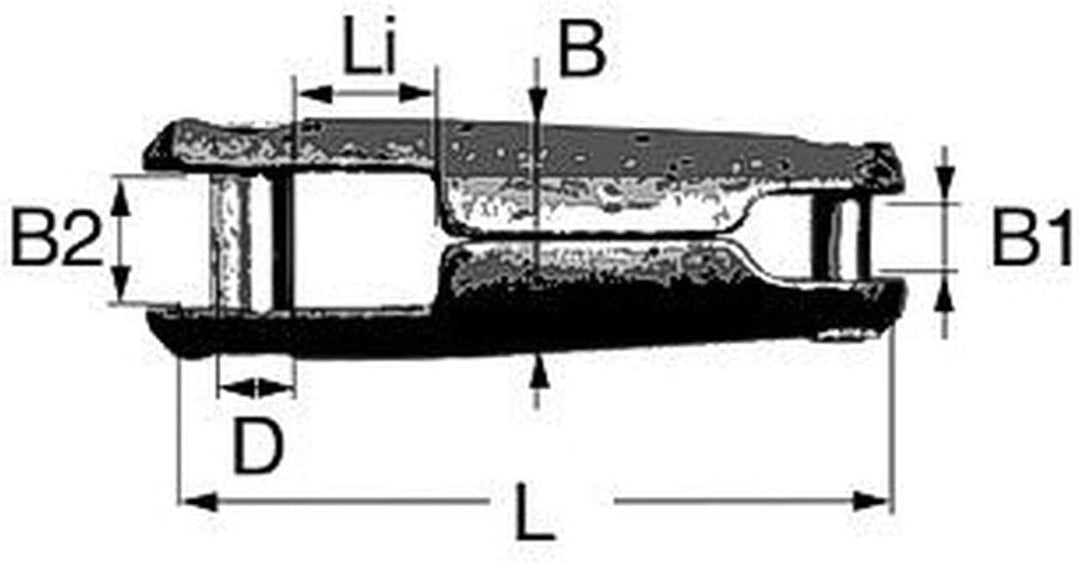 Kong, Wirbel Ankerverbinder aus Edelstahl für 8-12 mm, 54406