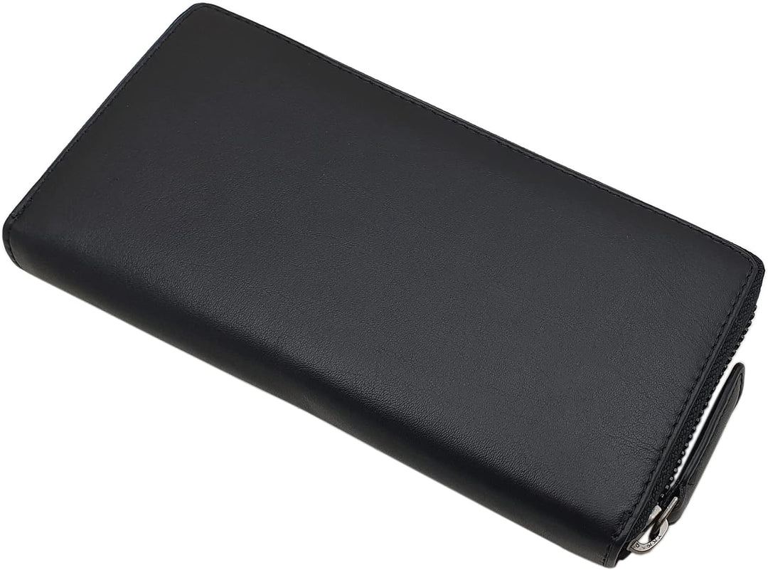 Grosse Rind-Nappa Leder Damen Geldbörse / Geldbeutel / Portemonnaie / Portmonaise / Geldtasche / Por