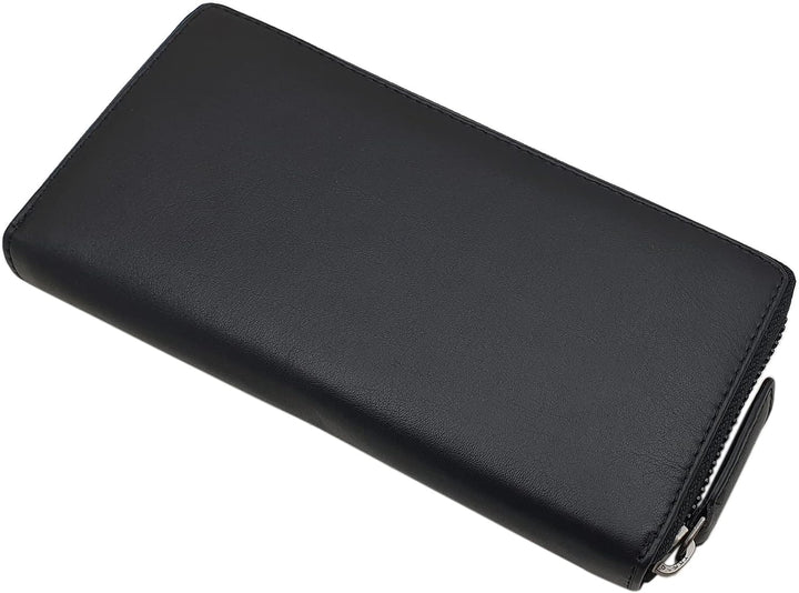 Grosse Rind-Nappa Leder Damen Geldbörse / Geldbeutel / Portemonnaie / Portmonaise / Geldtasche / Por