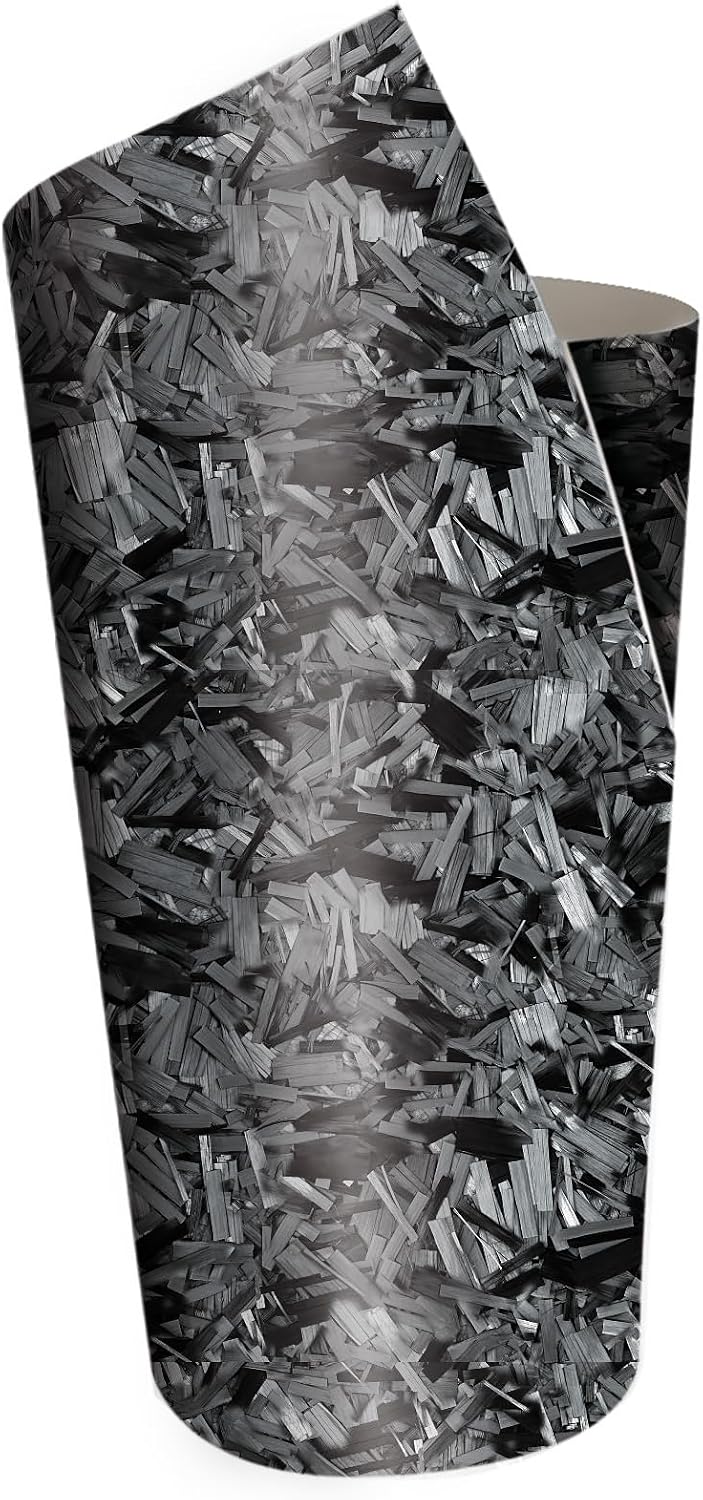Foliatec Cockpit Designfolie Forged Carbon Folie für Auto Cockpit, schwarz strukturiert, 50 x 50 cm,