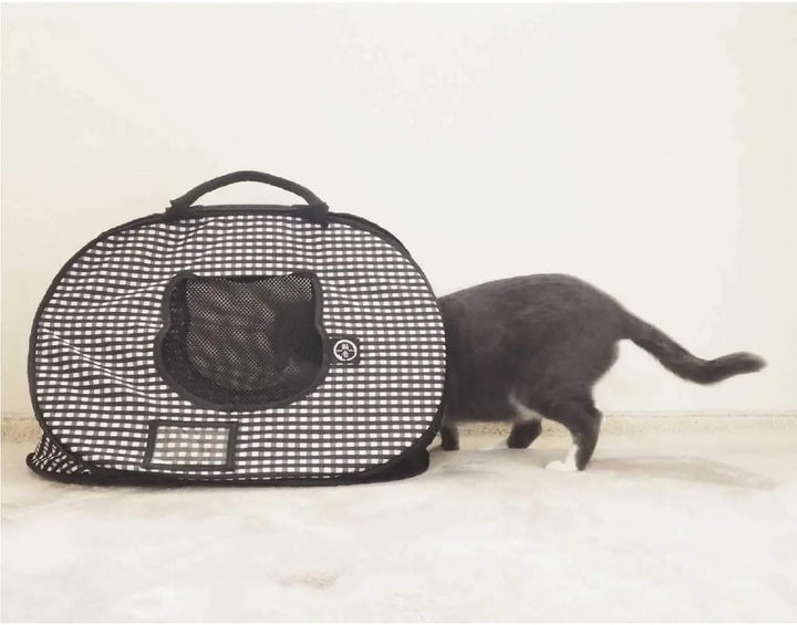 Necoichi Ultralite Transportbox für Katzen, 0,45 kg schwarz Träger, schwarz Träger