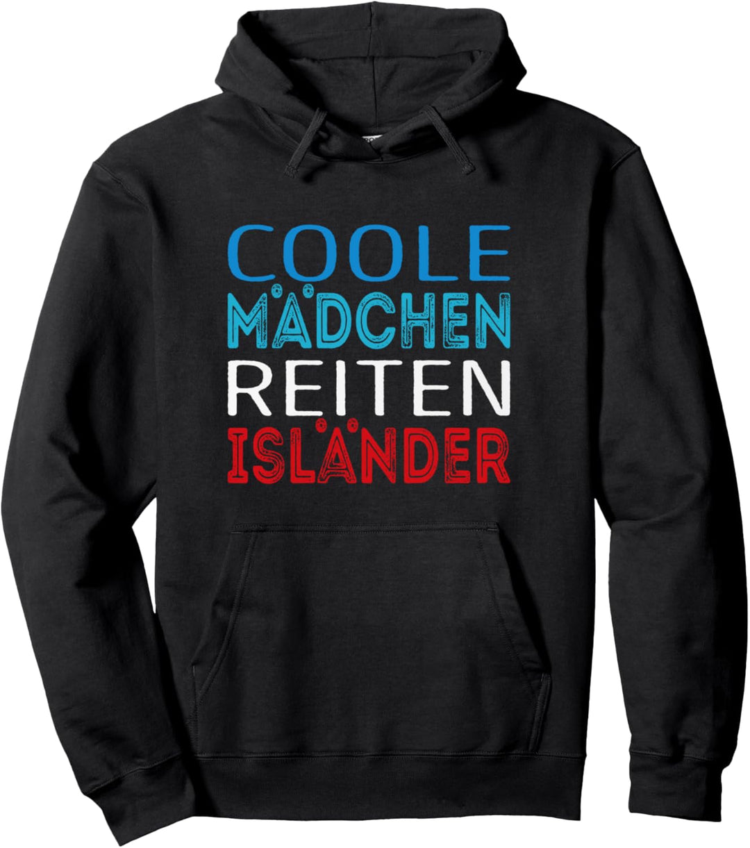 Coole Mädchen reiten Isländer Pullover Hoodie