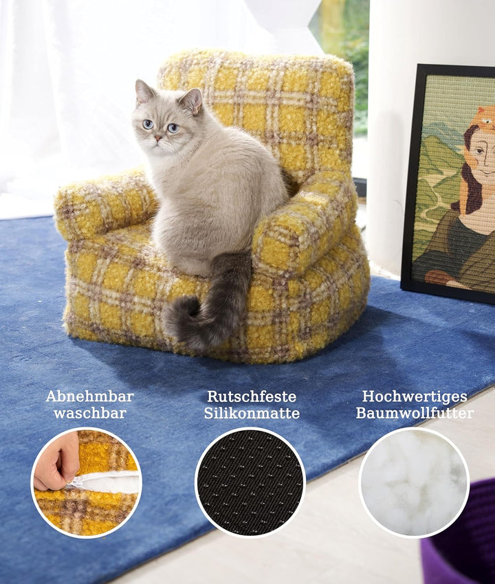 LANDCROOSSERS Haustiersofa, offenes Katzenbett, warmes Katzenbett, Hundehaus, Hundematratze, Katze u