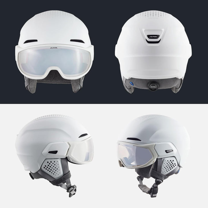 ALPINA Unisex - Erwachsene, ALTO V Skihelm white matt 51-55 cm, white matt 51-55 cm