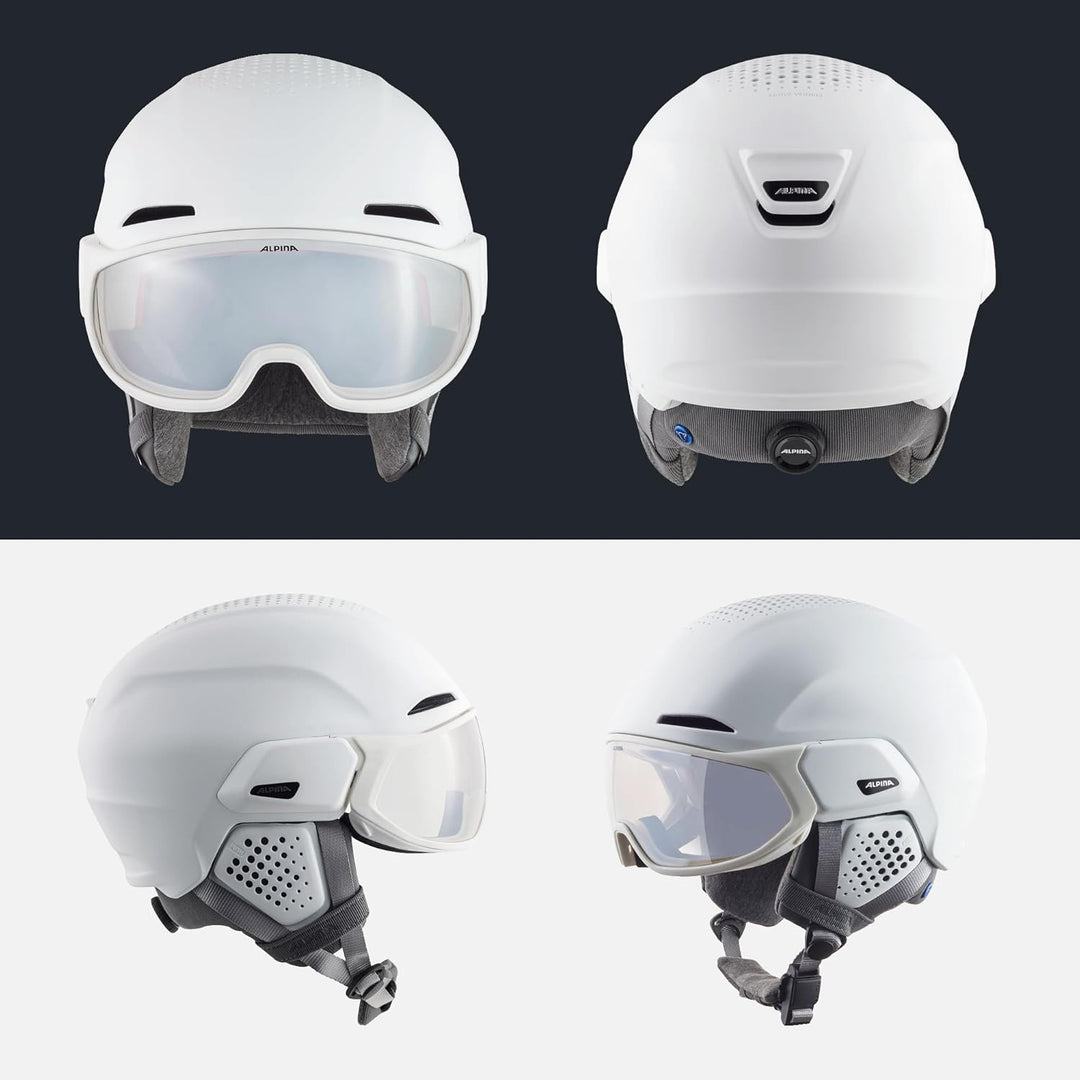 ALPINA Unisex - Erwachsene, ALTO V Skihelm white matt 55-59 cm, white matt 55-59 cm
