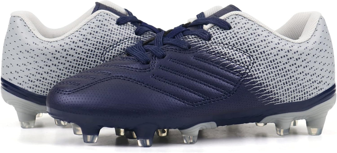 JABASIC Fussballschuhe Kinder Jungen Mädchen Sportliche Outdoor Stollenschuhe Kinder 28 EU Marine Gr