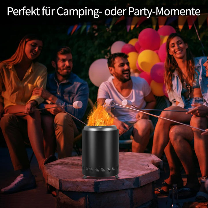 Outdoor Edelstahl Camping Tragbare Feuerstelle Betrieben mit Pellets oder Holz mit Reisetasche Für d