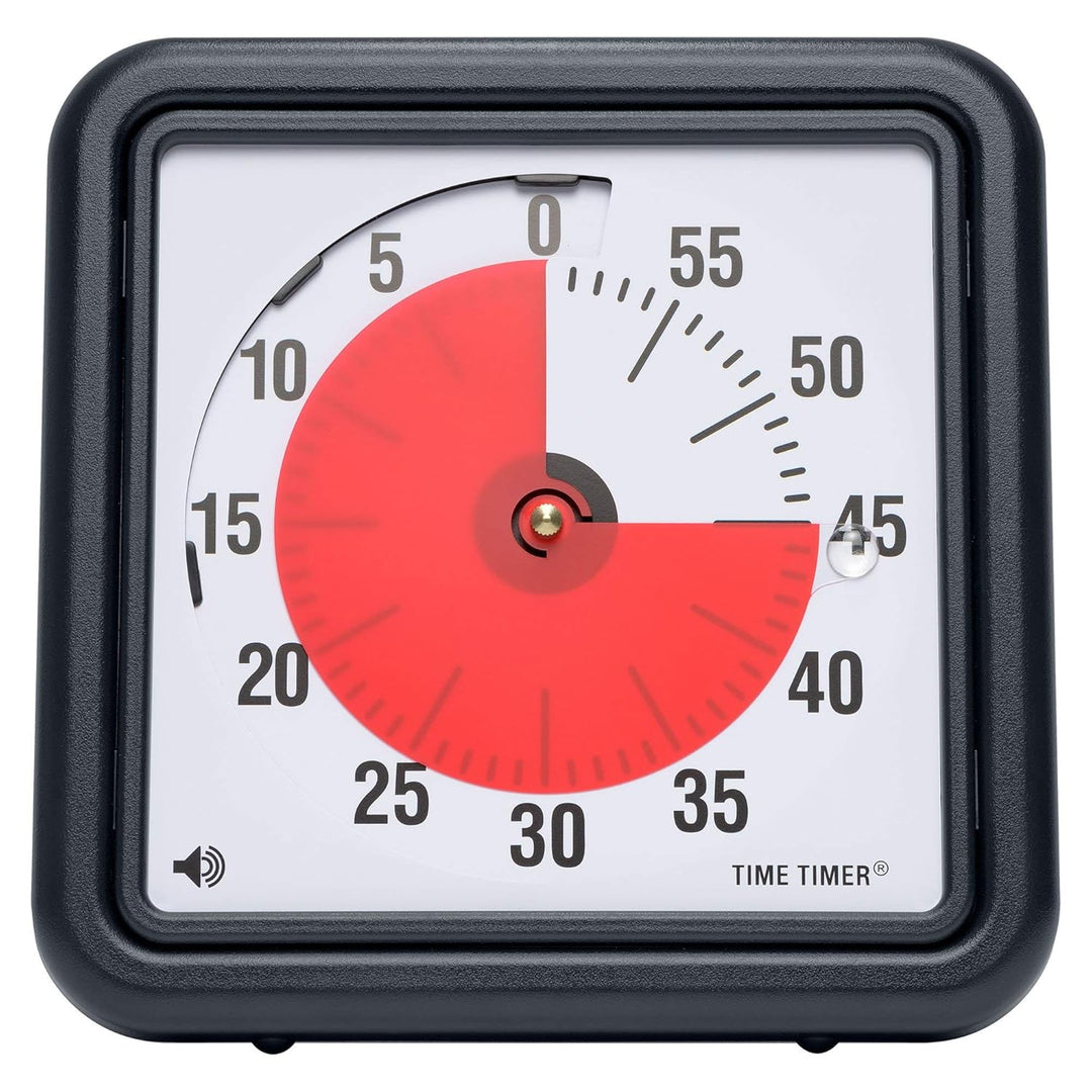 Time TTA1-W Timer Original Medium 18x18 cm; 60-minuten visueller Timer - Countdown-Uhr für Klassenzi