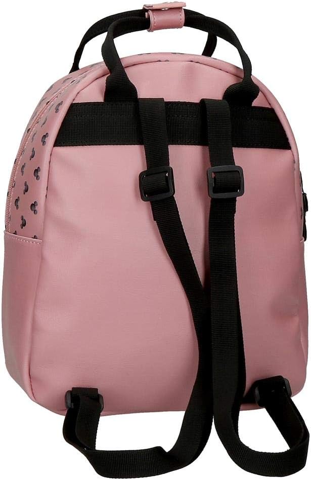 Disney Mickey The Blogger Vorschul-Rucksack Rosa 21x27x11 cms PVC und Polyester 6.24L Vorschulrucksa